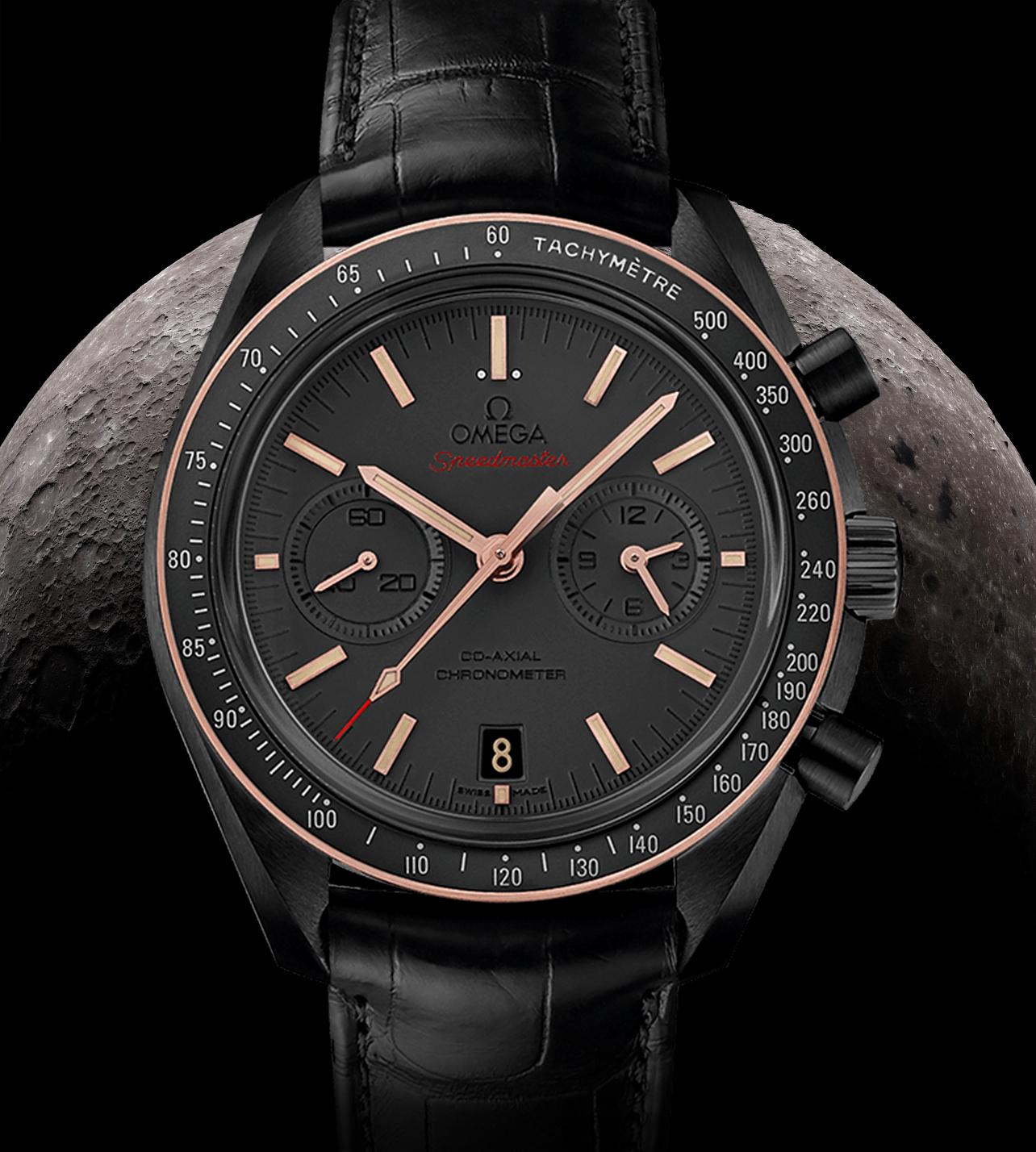 Onboard A Stellar Journey With Omega Speedmaster Dark Side Of The Moon Sedna Black