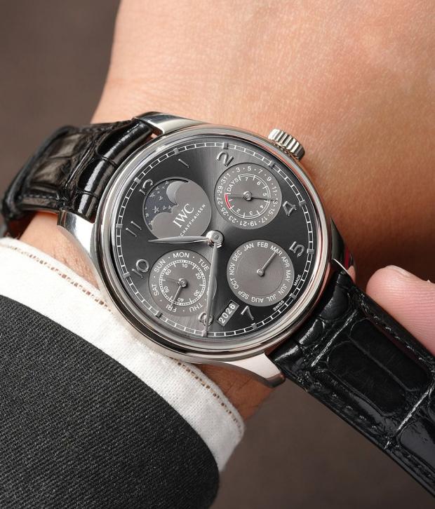 Classic Portugieser elegance, elevated by the complexity of a perpetual calendar