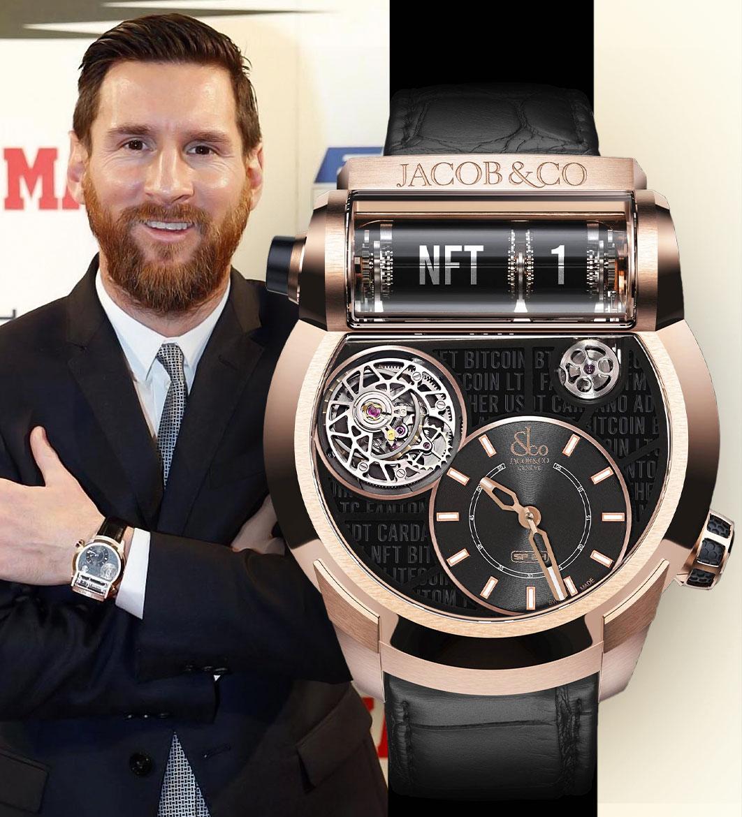 Messi with Jacob & Co. Epic SF24 Tourbillon Watch
