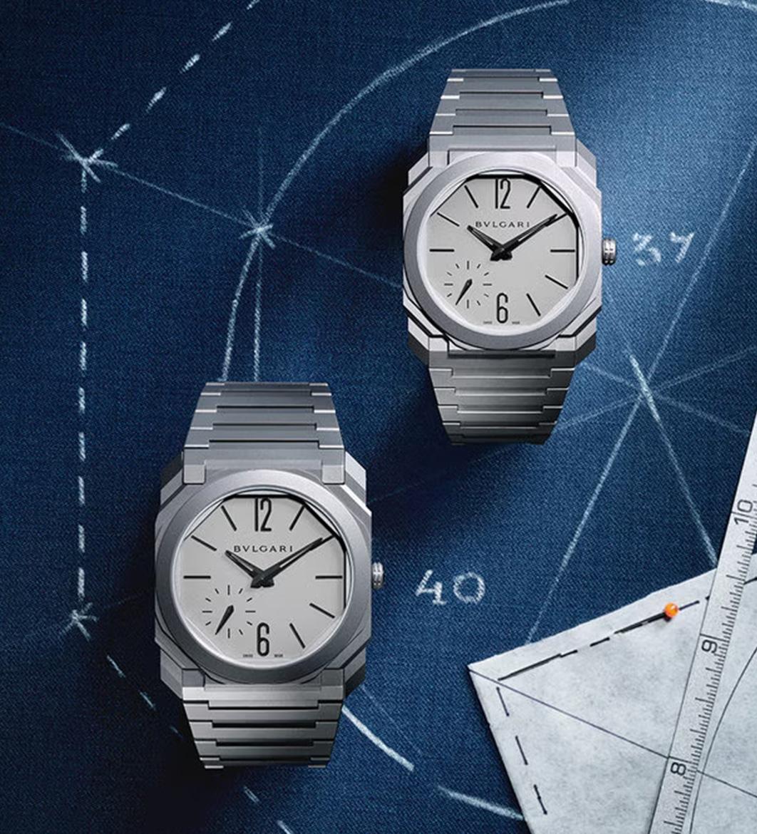 Bulgari continues to refine the Octo Finissimo, introducing a more compact 37mm case alongside the BVF 100 micro-rotor movement, engineered for greater efficiency within its ultra-thin architecture.
