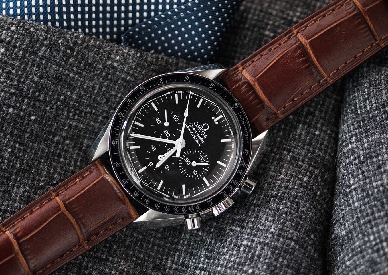 omega-speedmaster-with-a-leather-strap