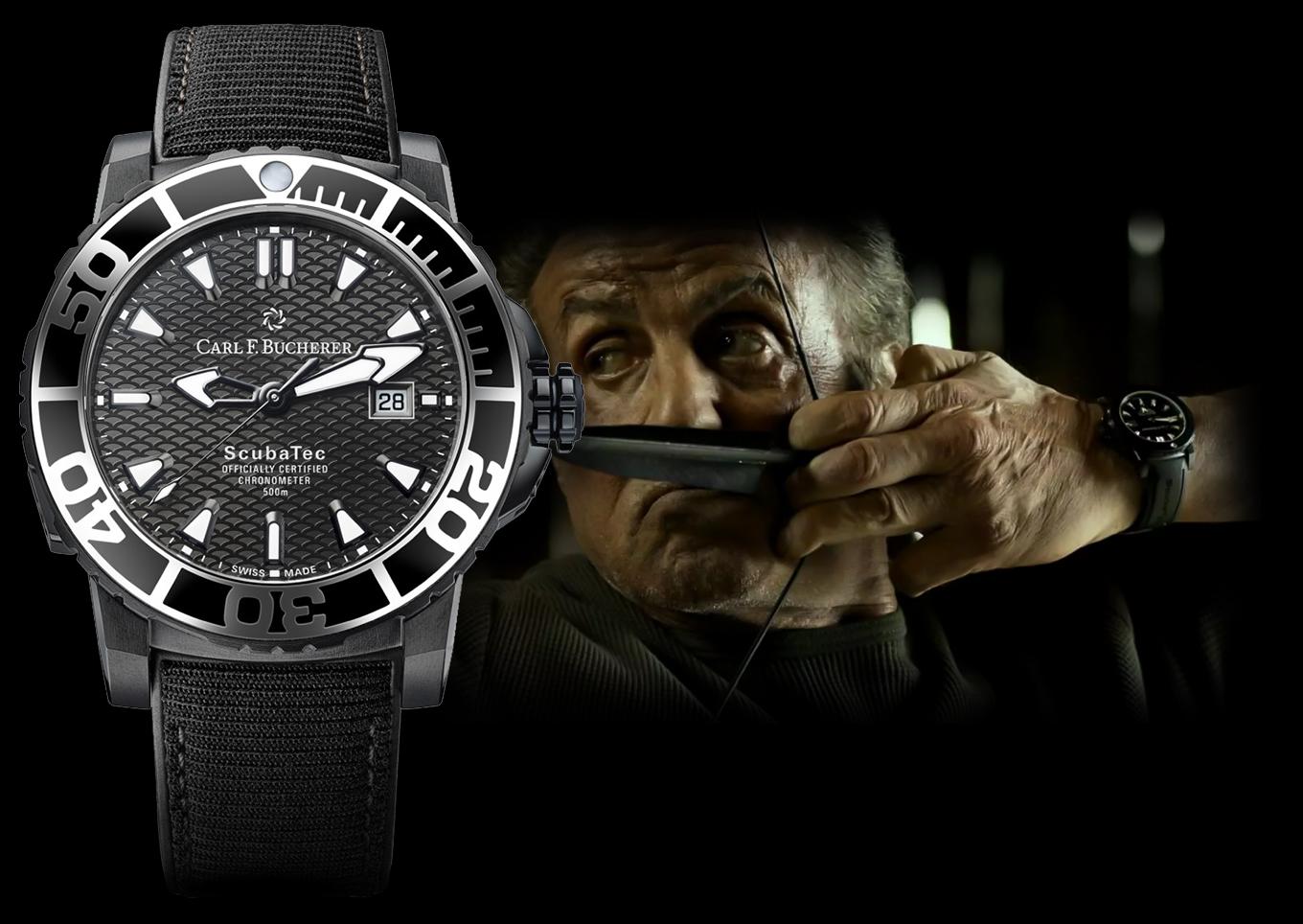 Sylvester Stallone wears Patravi Scubatec Black Manta Ray in Rambo: Last Blood