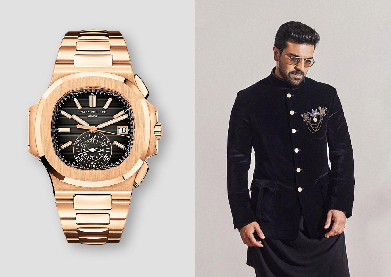 Ram Charan wearing Patek Philippe Nautilus