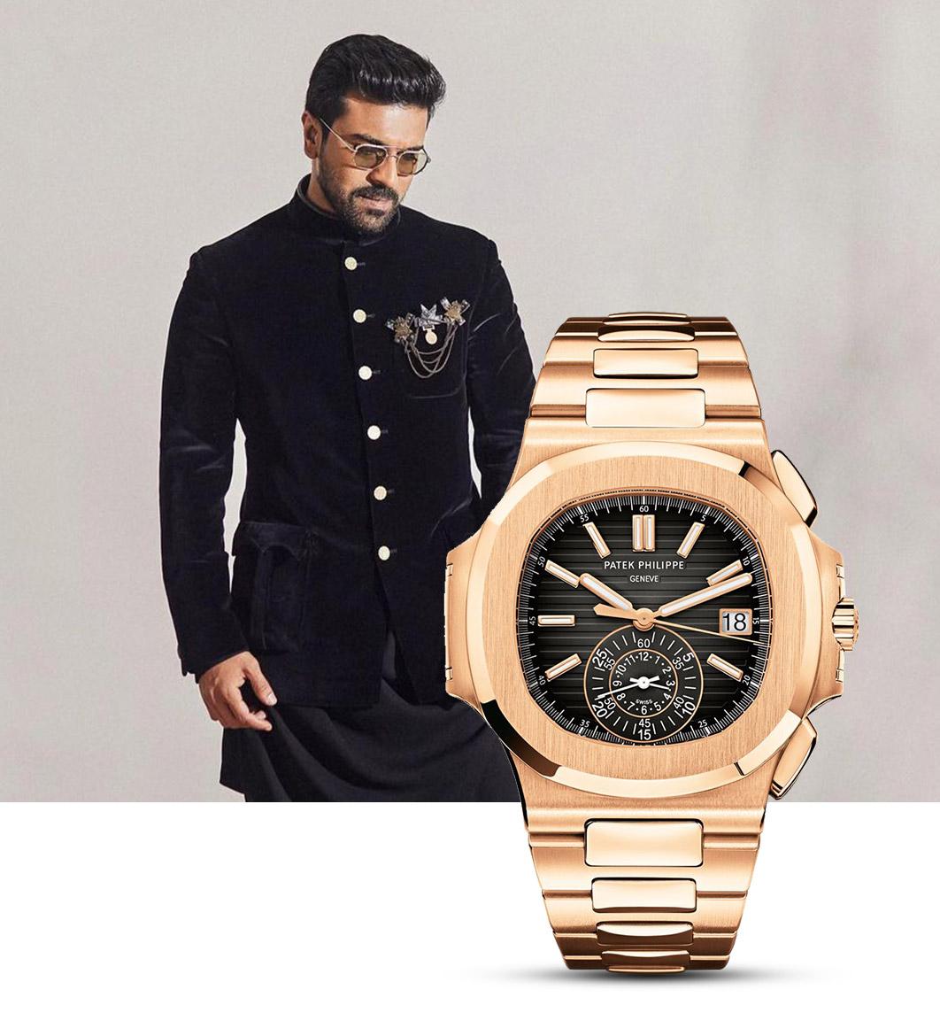 Ram Charan wearing Patek Philippe Nautilus