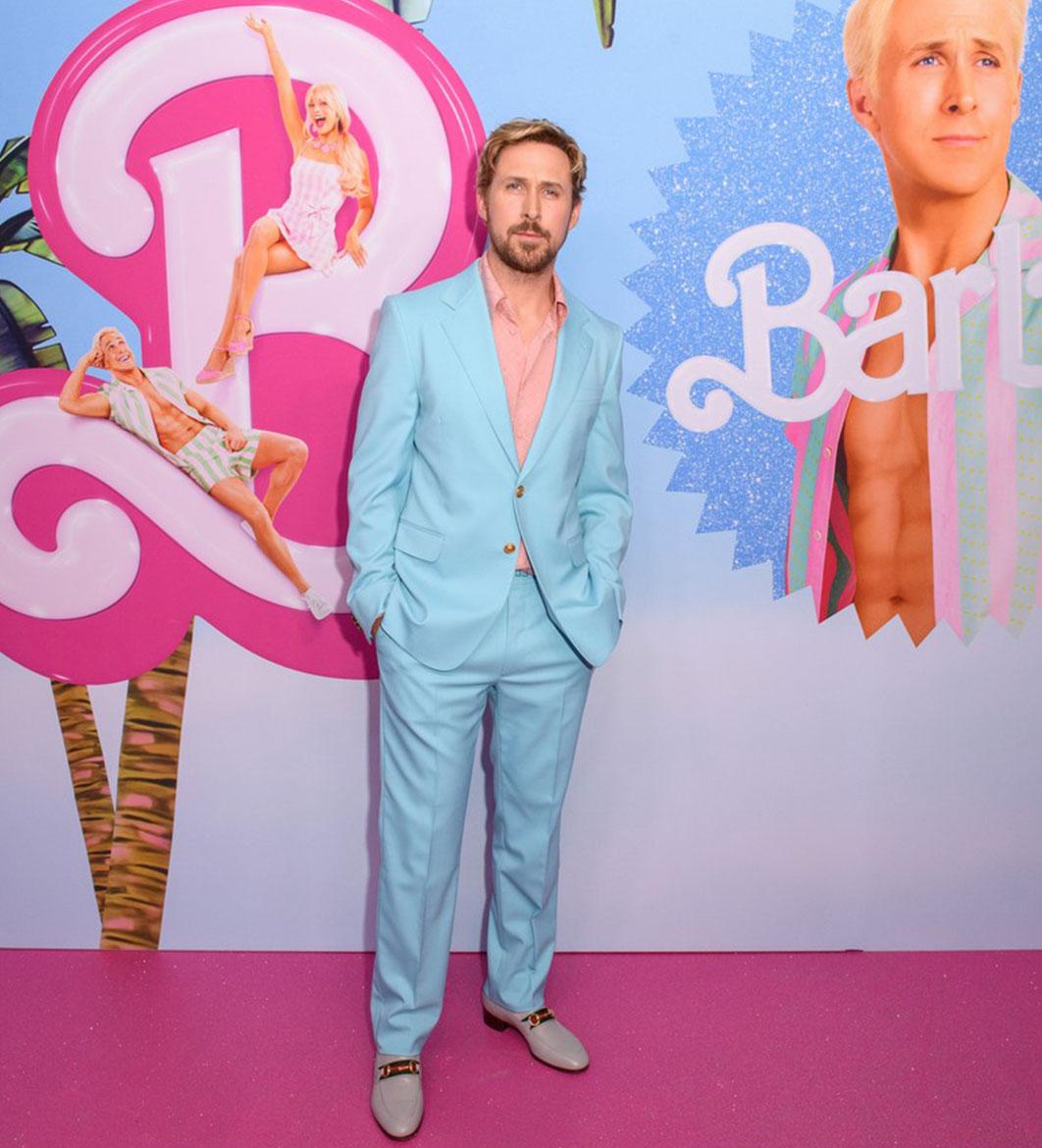 Ryan Gosling wearing Gucci and a TAG Heuer Carrera