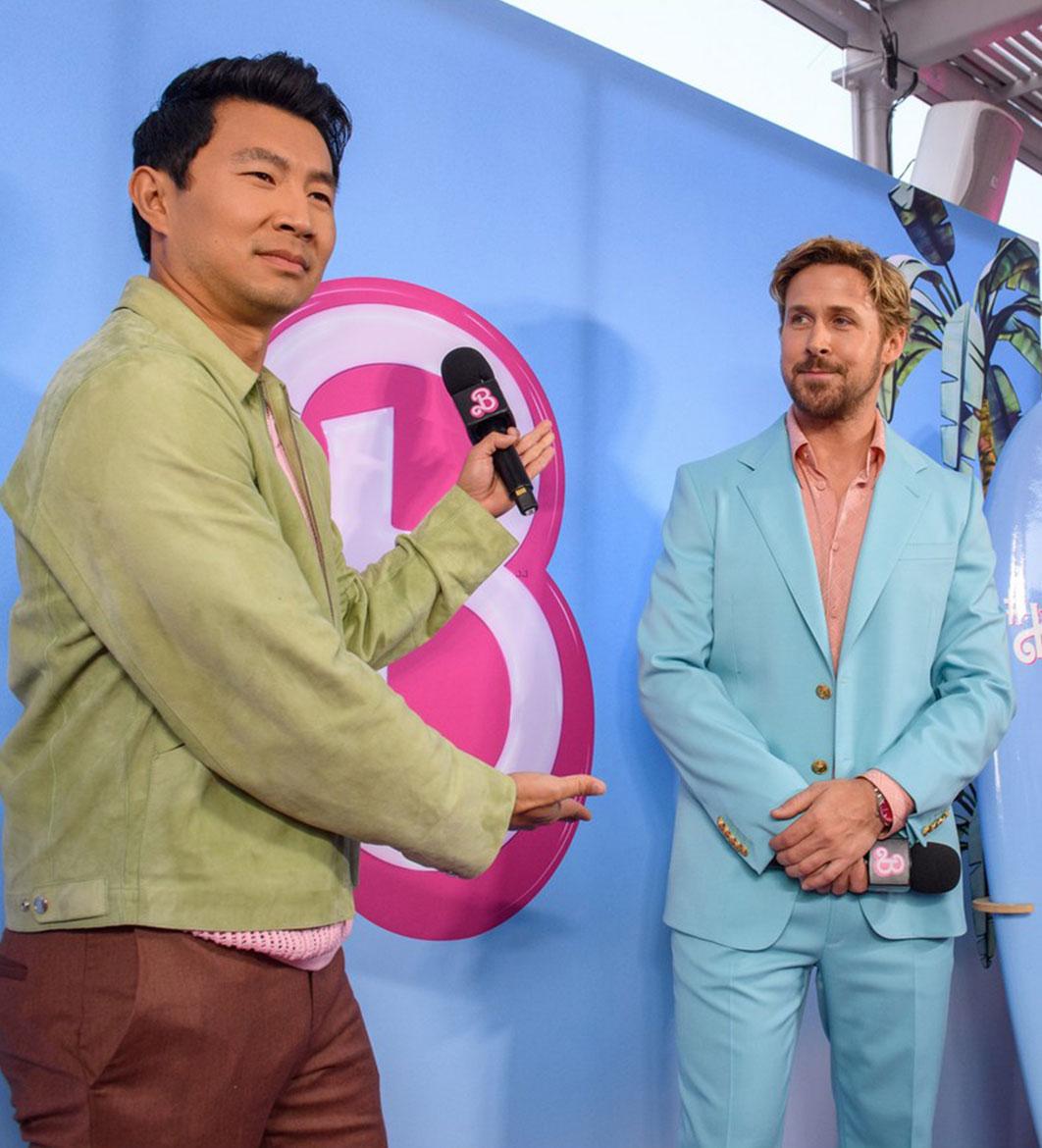 Ryan Gosling with Simu Liu in Toronto to promote Barbie