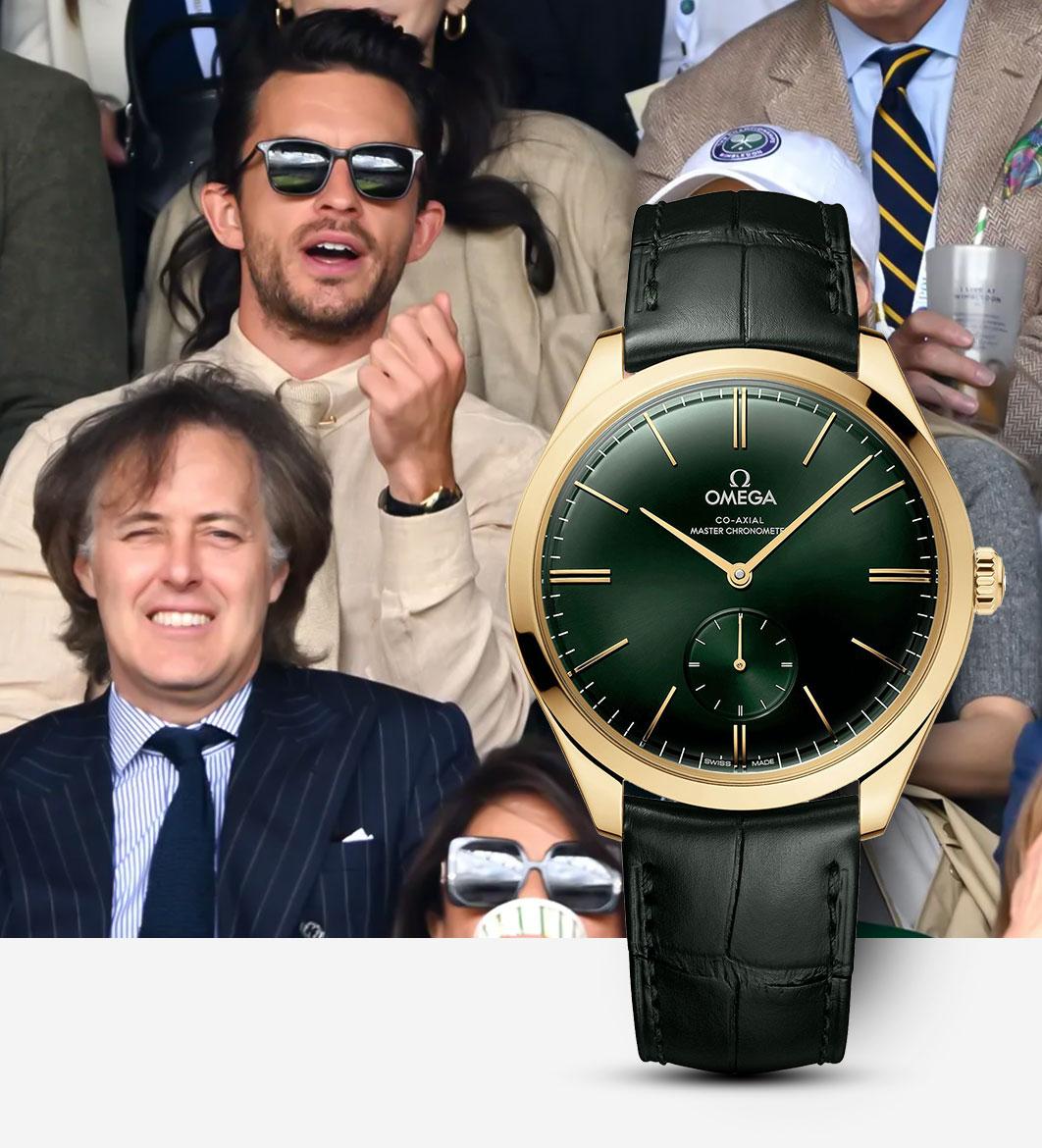 Jonathan Bailey Wearing Omega De Ville Trésor for Wimbledon 2023