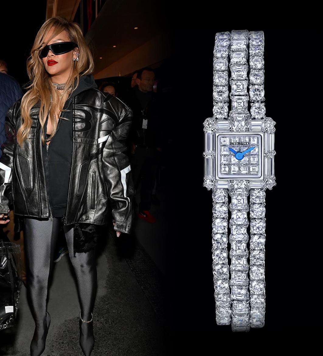 Rihanna wearing Jacob & Co. watch