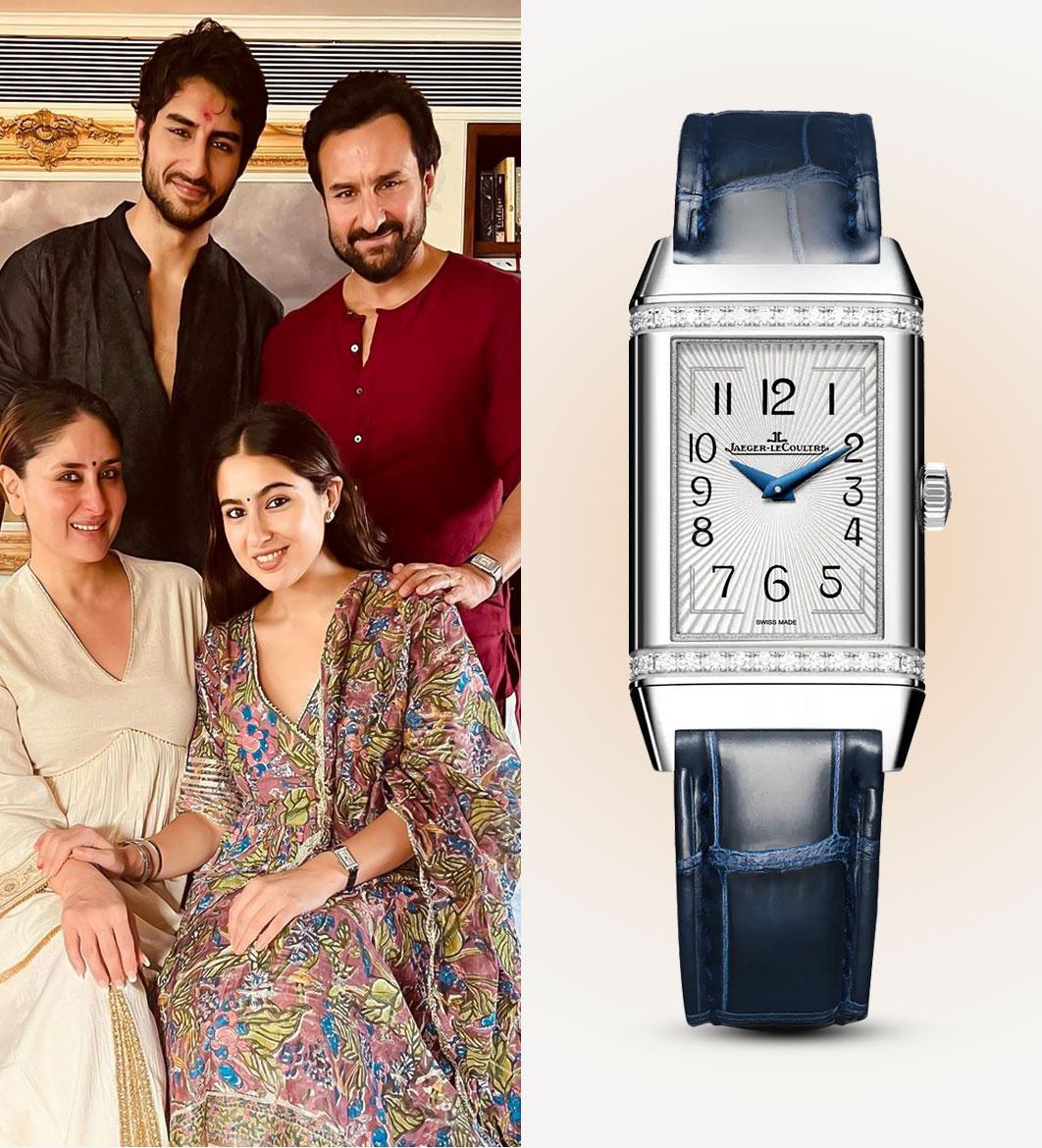 Sara Ali Khan wearing Jaeger-LeCoultre Reverso Classic Monoface