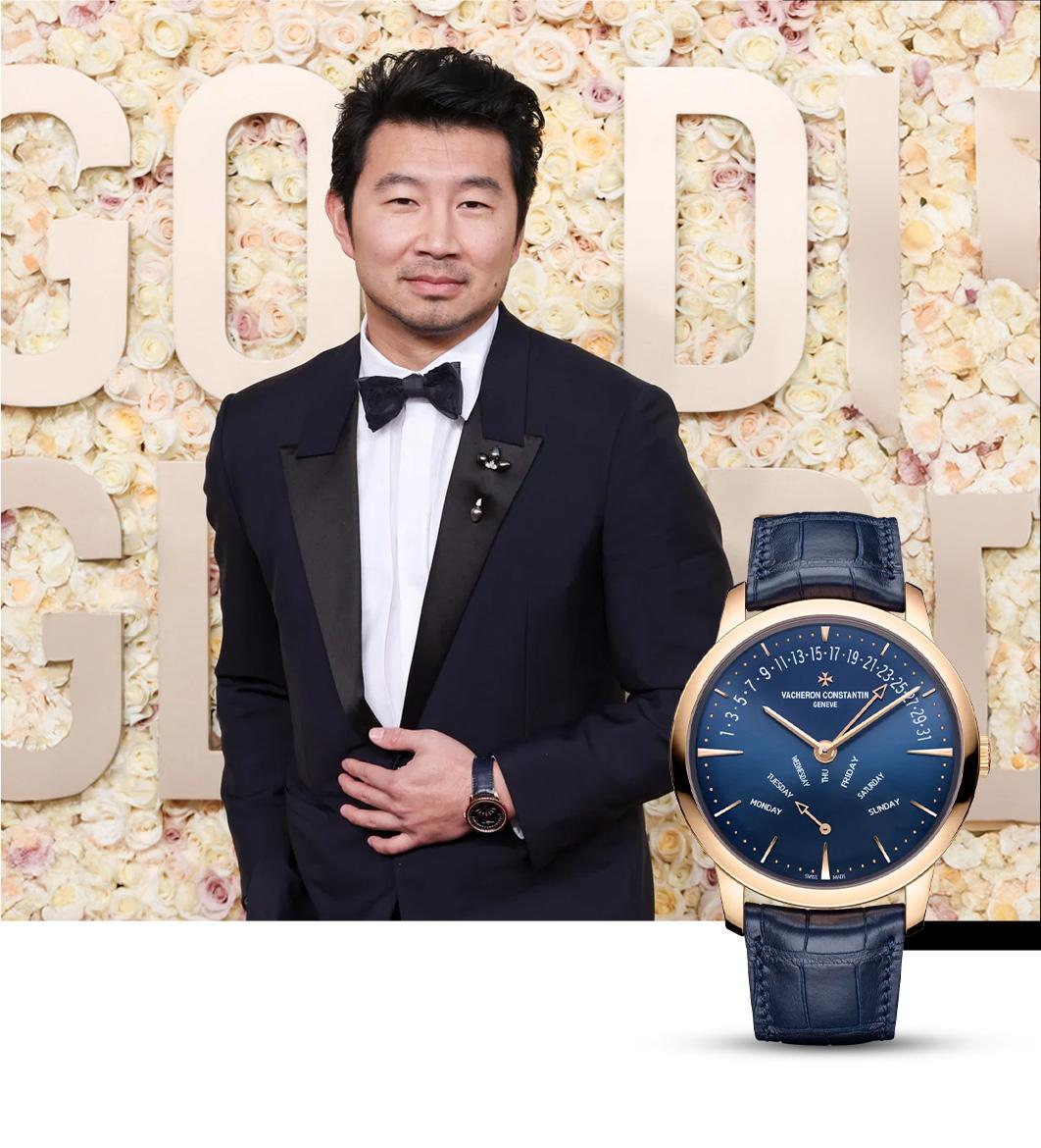Simu Liu in Vacheron Constantin Patrimony Retrograde Day-Date