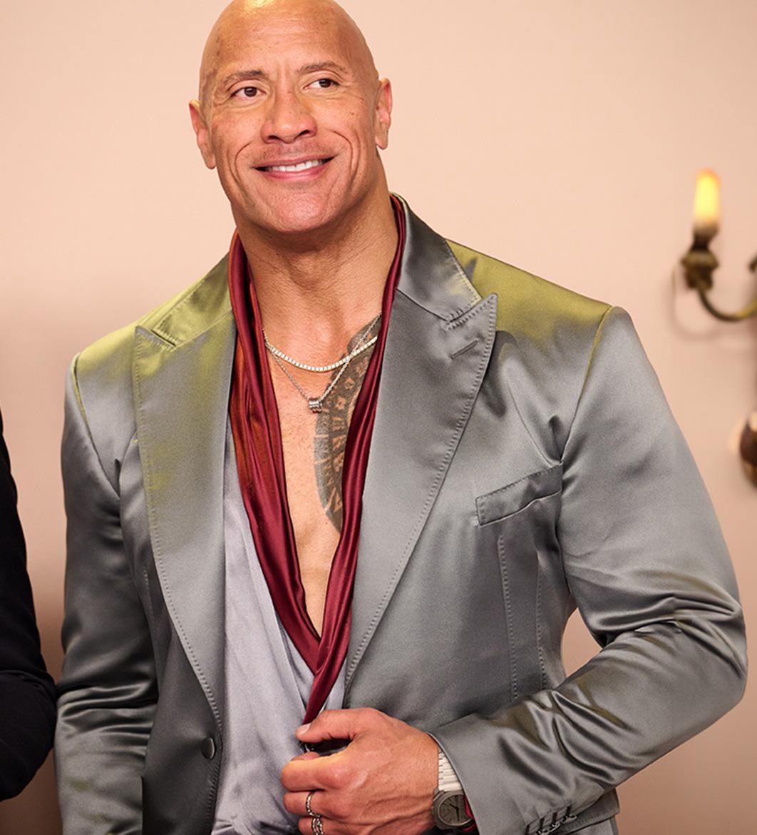 Dwayne Johnson in a Bulgari Octo Finissimo Chronograph GMT at the 96th Academy Awards