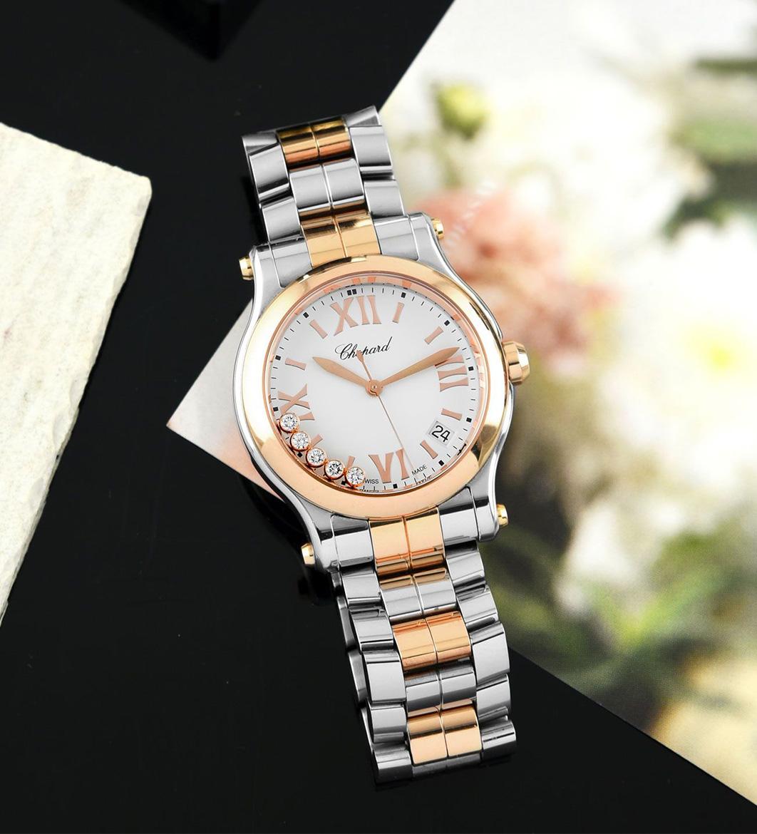 Chopard Happy Sport case and bracelet view