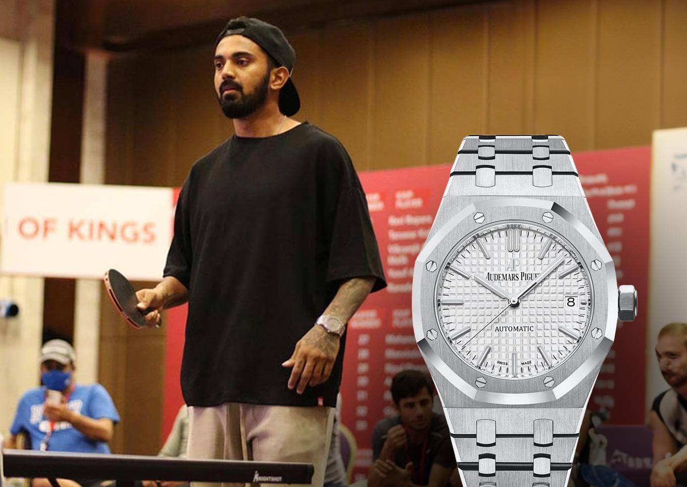 KL Rahul wearing the Audemars Piguet Royal Oak Selfwinding