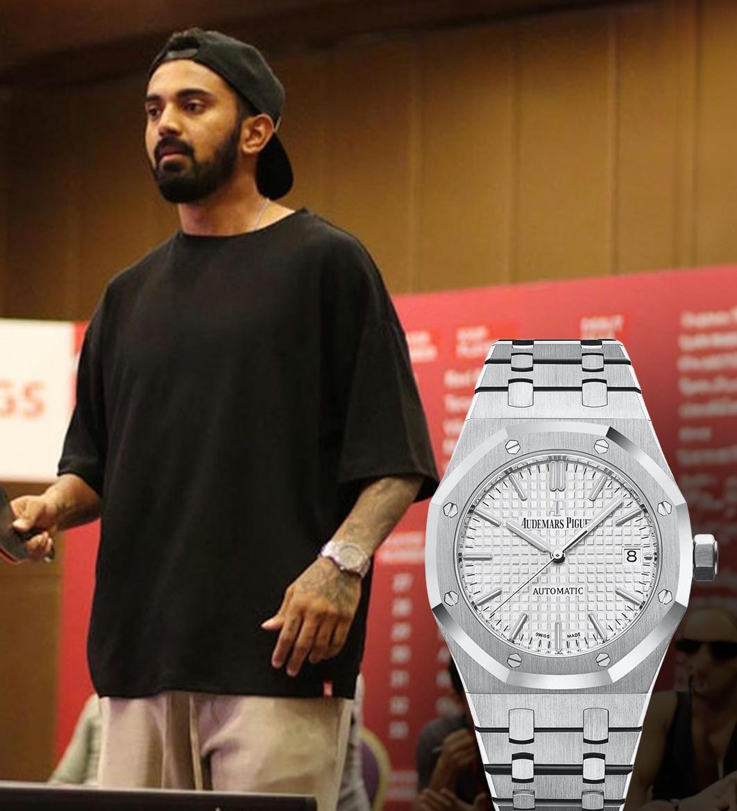 KL Rahul wearing the Audemars Piguet Royal Oak Selfwinding