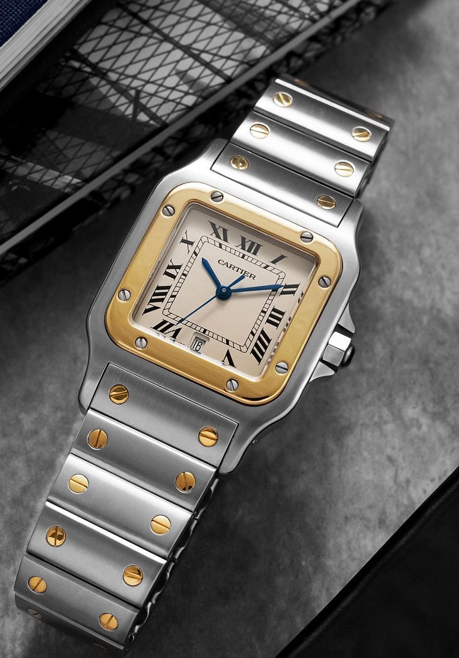 The Cartier Santos has long been a symbol of timeless elegance. Its square case, signature screws, and balanced proportions make it instantly recognisable.