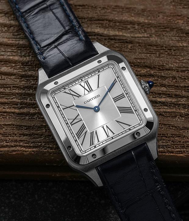 The Cartier Santos has long been a symbol of timeless elegance. Its square case, signature screws, and balanced proportions make it instantly recognisable.