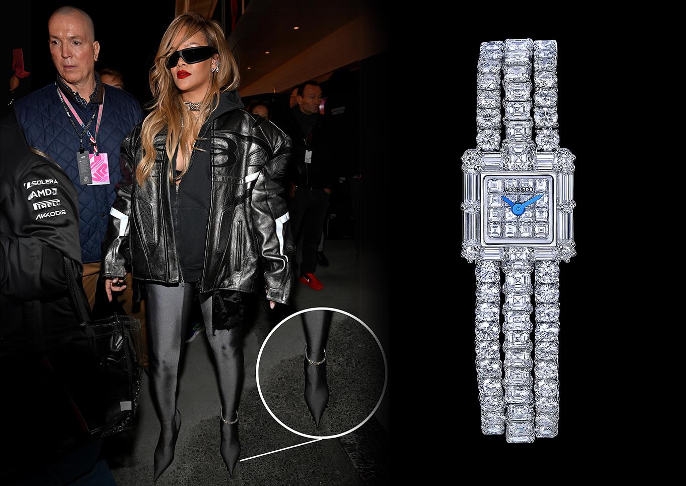 Rihanna wearing Jacob & Co. watch