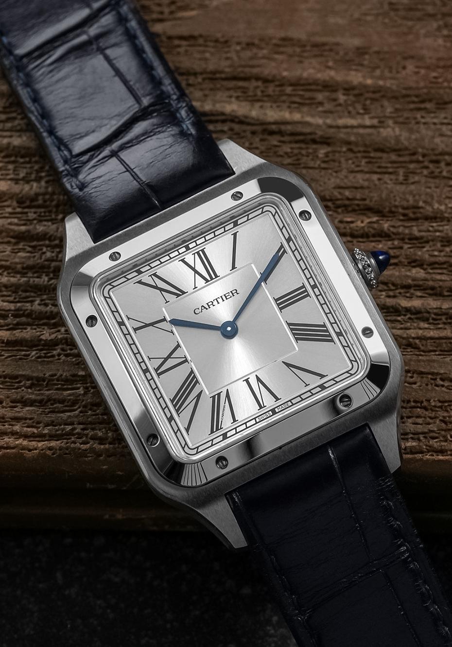 The Cartier Santos has long been a symbol of timeless elegance. Its square case, signature screws, and balanced proportions make it instantly recognisable.