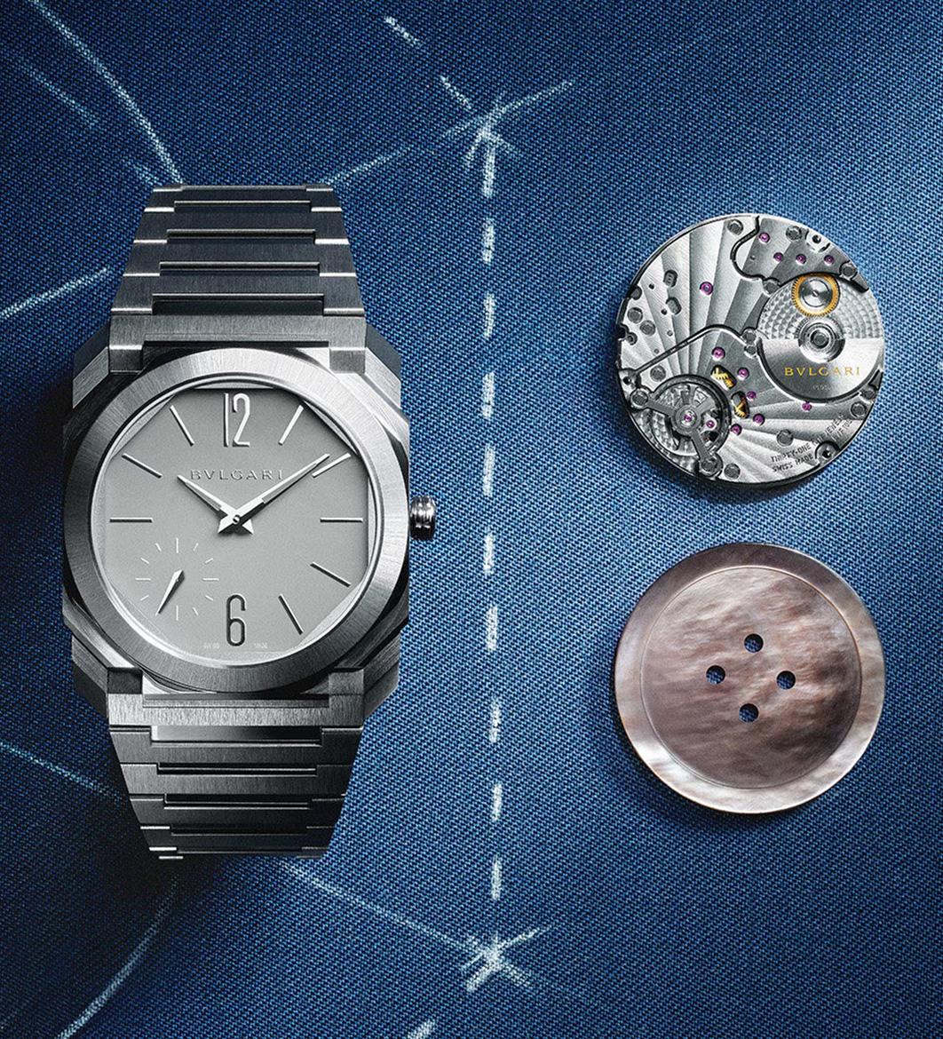 Bulgari continues to refine the Octo Finissimo, introducing a more compact 37mm case alongside the BVF 100 micro-rotor movement, engineered for greater efficiency within its ultra-thin architecture.