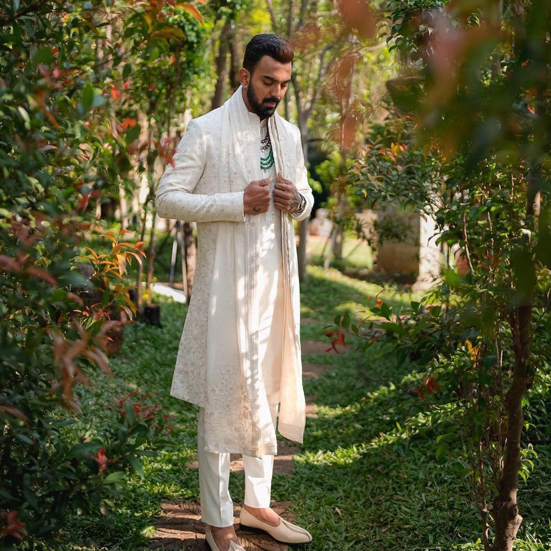 KL Rahul in traditional wear, flaunting a Patek Philippe Nautilus