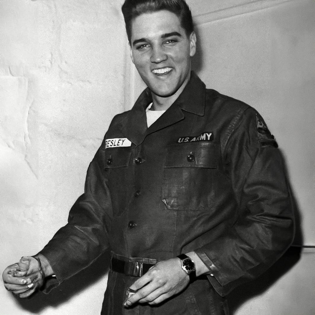 Elvis Presley wearing his Omega Constellation Calendar