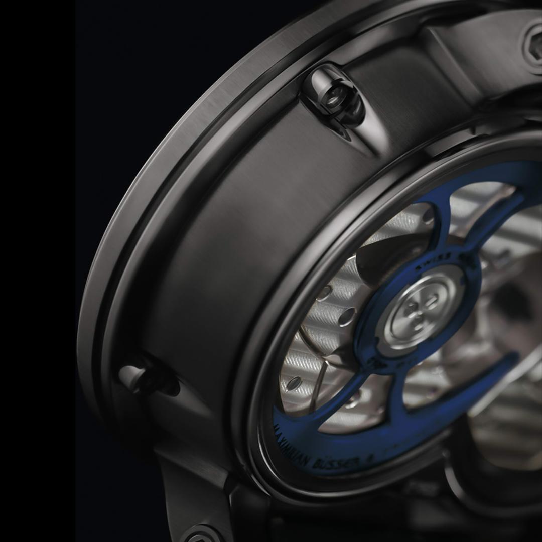 MB&F HM1 black case rotor detail