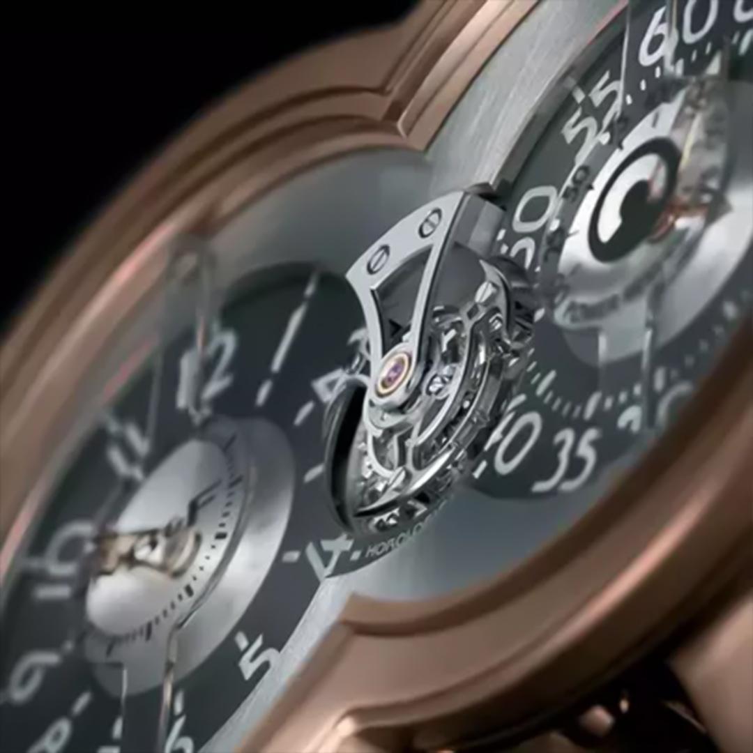 MB&F tourbillon rose gold close-up