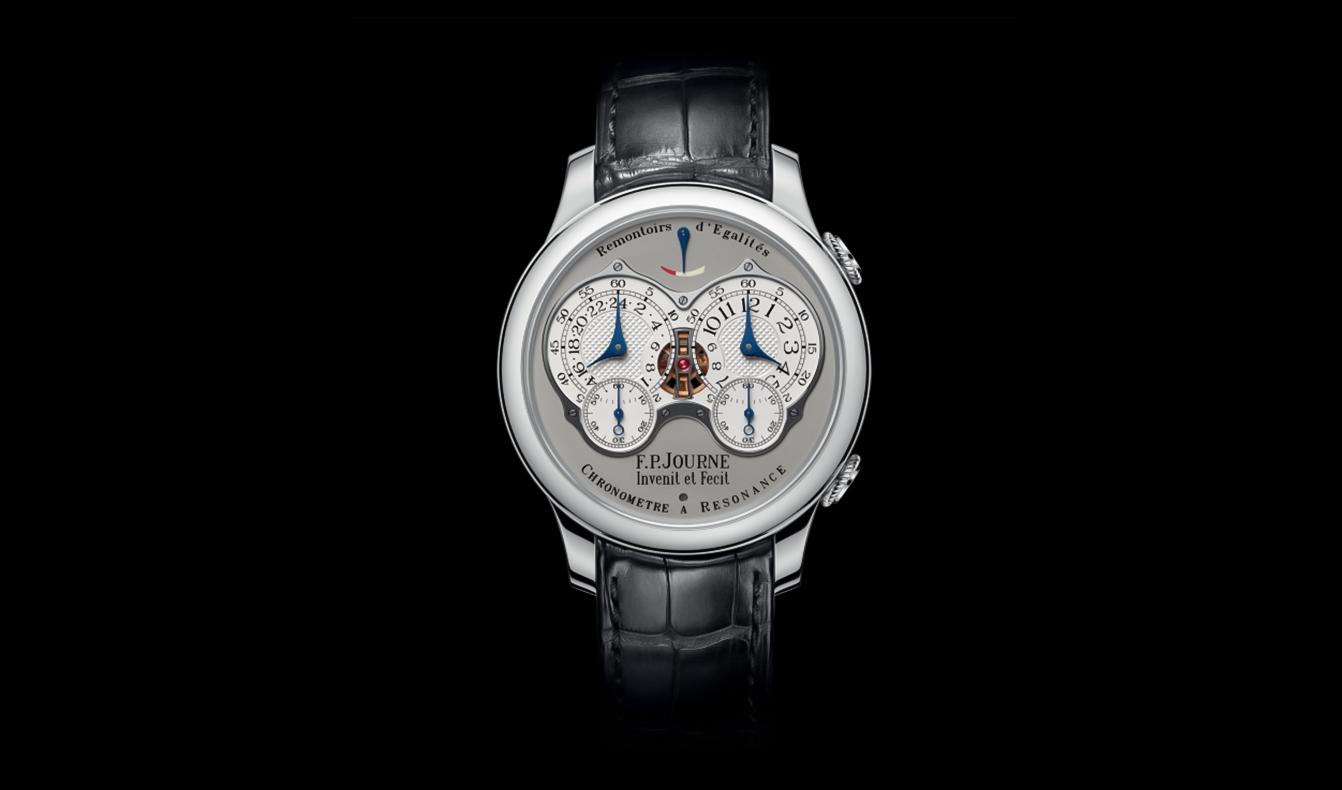 F.P. Journe Chronomètre à Résonance platinum dual dial front