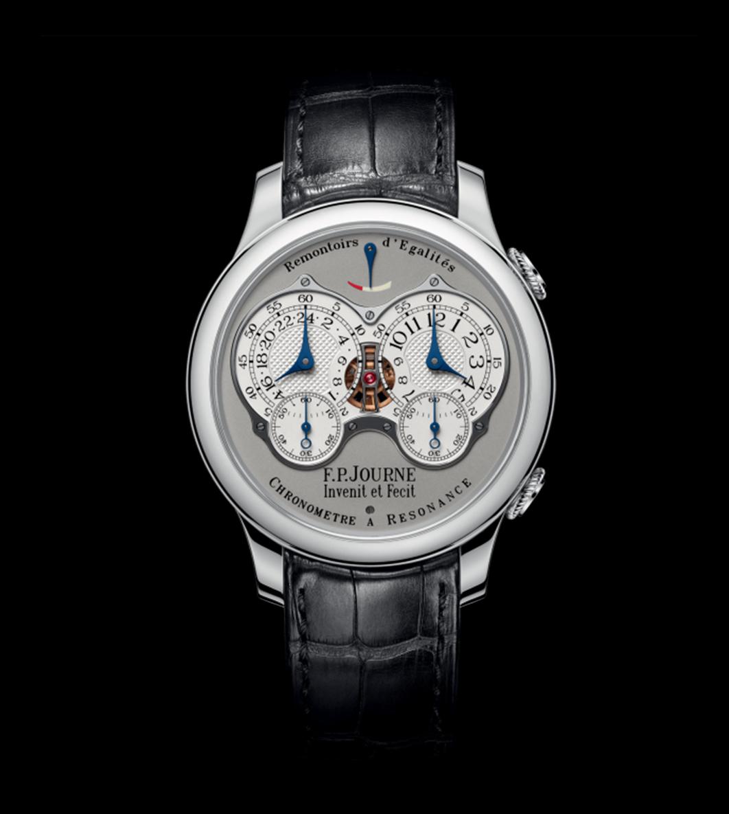 F.P. Journe Chronomètre à Résonance platinum dual dial front
